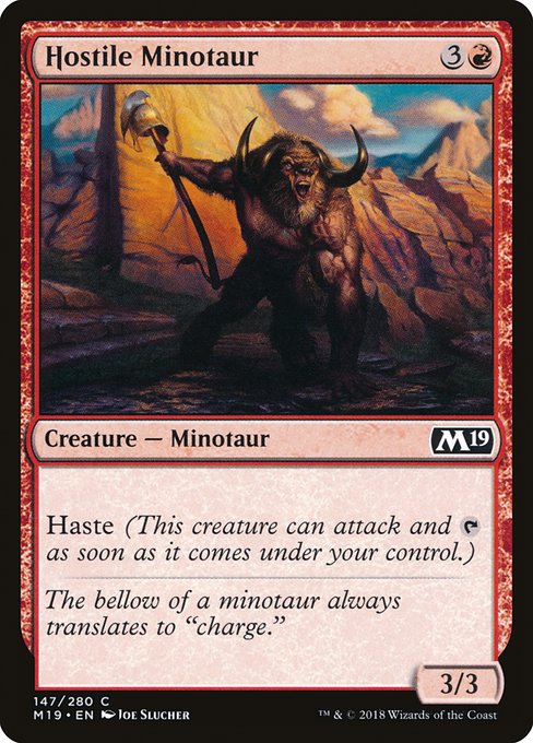 【EN】敵意あるミノタウルス/Hostile Minotaur [M19] 赤C No.147