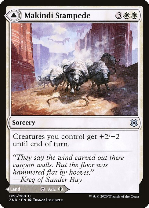 【Foil】【EN】Makindi Stampede // Makindi Mesas [ZNR] 混U No.26
