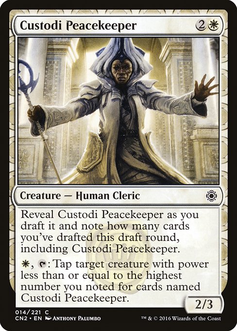 【Foil】【EN】カストーディの平和の番人/Custodi Peacekeeper [CN2] 白C No.14