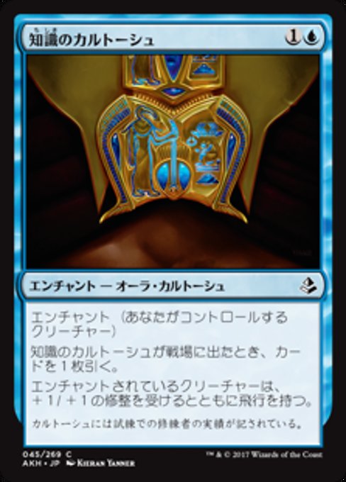 【Foil】【JP】知識のカルトーシュ/Cartouche of Knowledge [AKH] 青C No.45