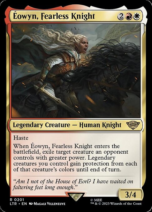 【EN】恐れを知らぬ騎士、エオウィン/Éowyn, Fearless Knight [LTR] 金R No.201
