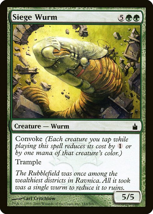 【EN】包囲ワーム/Siege Wurm [RAV] 緑C No.183