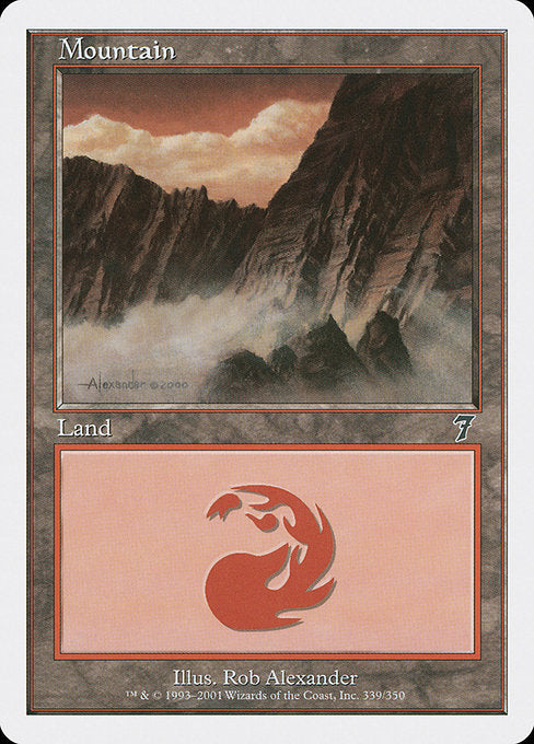 【Foil】【EN】山/Mountain [7ED] 無C No.339