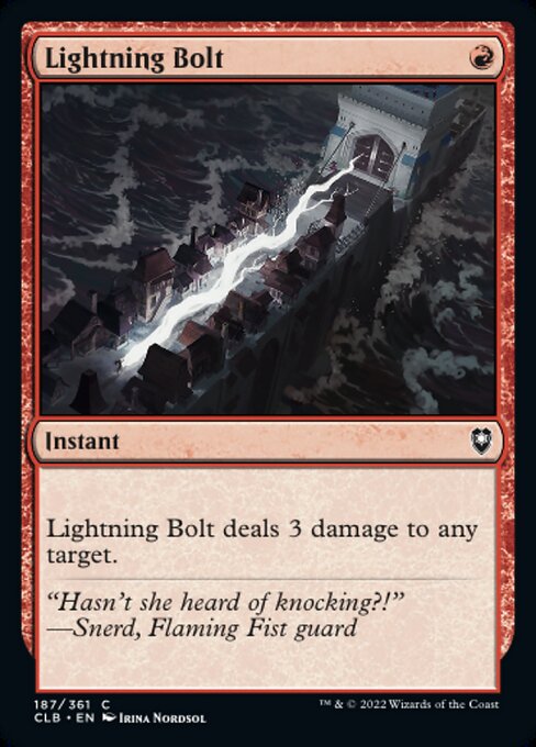 【Foil】【EN】稲妻/Lightning Bolt [CLB] 赤C No.187