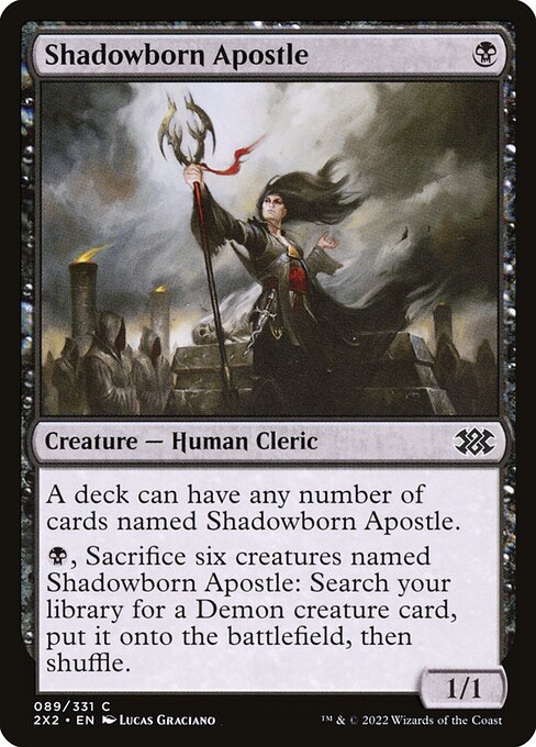 【Foil】【EN】影生まれの使徒/Shadowborn Apostle [2X2] 黒C No.89