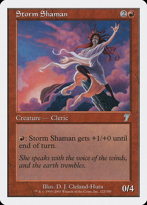 【Foil】【EN】嵐のシャーマン/Storm Shaman [7ED] 赤U No.222