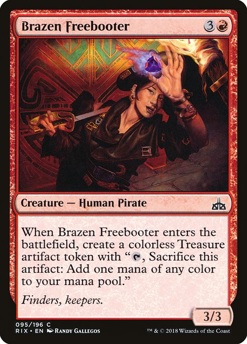 【Foil】【EN】鉄面連合の掠め取り/Brazen Freebooter [RIX] 赤C No.95