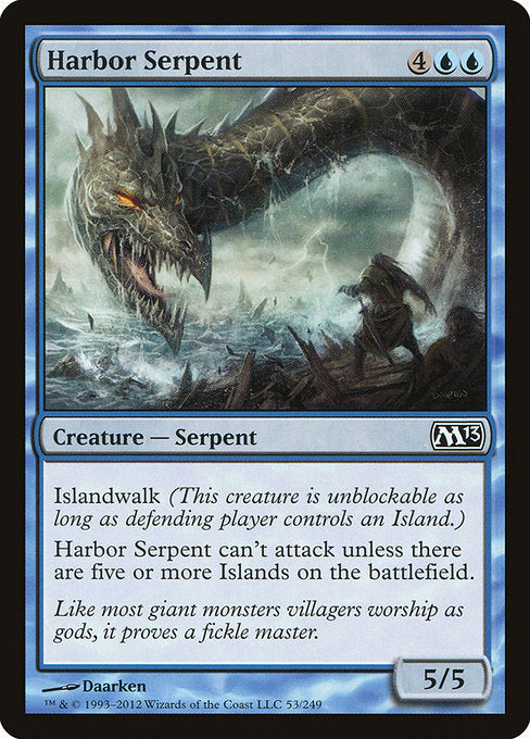 【Foil】【EN】湾口の海蛇/Harbor Serpent [M13] 青C No.53