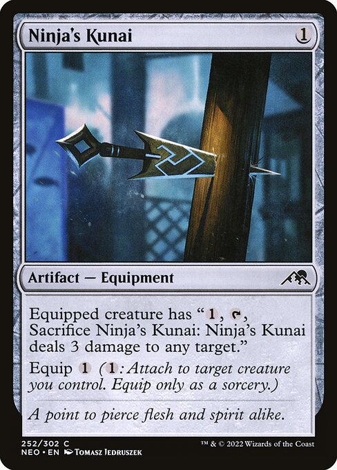 【Foil】【EN】忍者の苦無/Ninja's Kunai [NEO] 茶C No.252