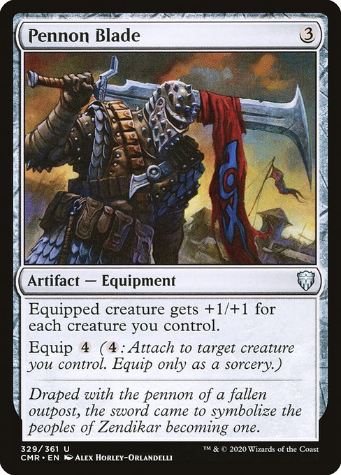 【Foil】【EN】団旗の刃/Pennon Blade [CMR] 茶U No.329