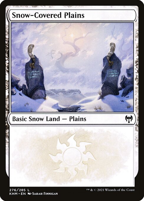 【Foil】【EN】冠雪の平地/Snow-Covered Plains [KHM] 無C No.276
