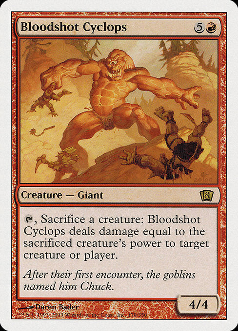 【EN】血まなこのサイクロプス/Bloodshot Cyclops [8ED] 赤R No.179
