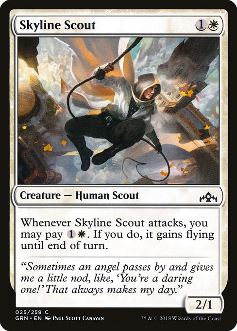 【Foil】【EN】天空の斥候/Skyline Scout [GRN] 白C No.25