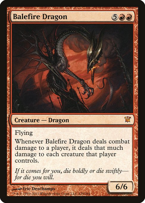【EN】災火のドラゴン/Balefire Dragon [ISD] 赤M No.129