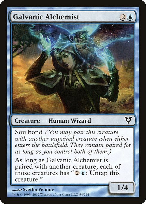 【Foil】【EN】電位式錬金術師/Galvanic Alchemist [AVR] 青C No.54