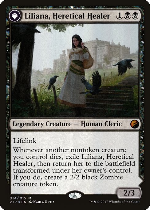 【Foil】【EN】Liliana, Heretical Healer // Liliana, Defiant Necromancer [V17] 混M No.14