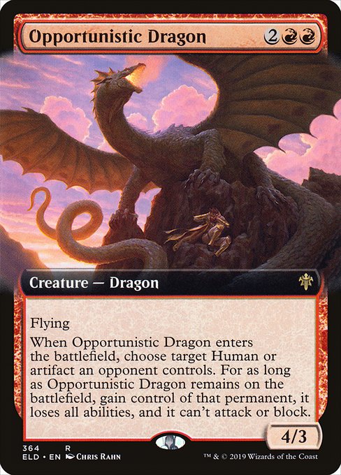 【Foil】【EN】日和見ドラゴン/Opportunistic Dragon [ELD] 赤R No.364