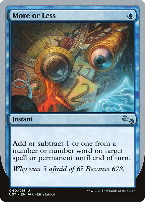 【Foil】【EN】More or Less [UST] 青U No.40