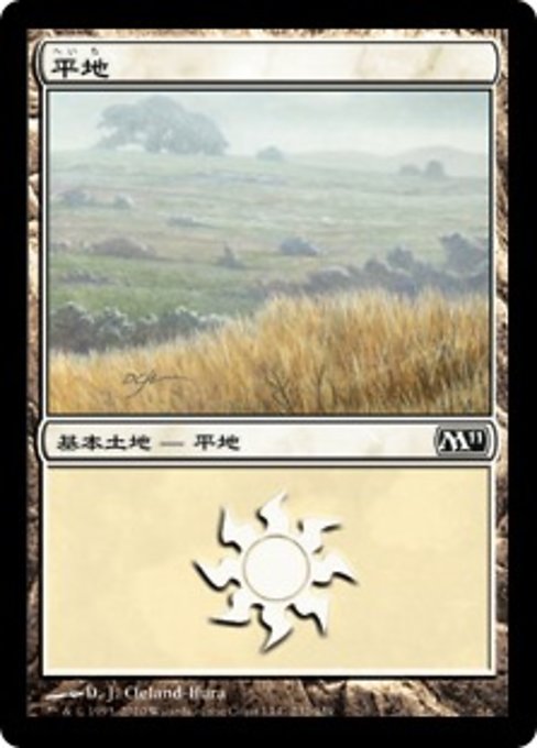 【Foil】【JP】平地/Plains [M11] 無C No.232
