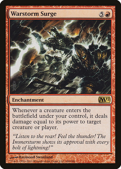 【Foil】【EN】戦嵐のうねり/Warstorm Surge [M12] 赤R No.160
