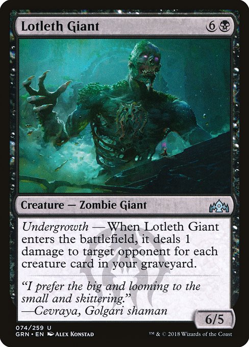 【Foil】【EN】ロッテスの巨人/Lotleth Giant [GRN] 黒U No.74