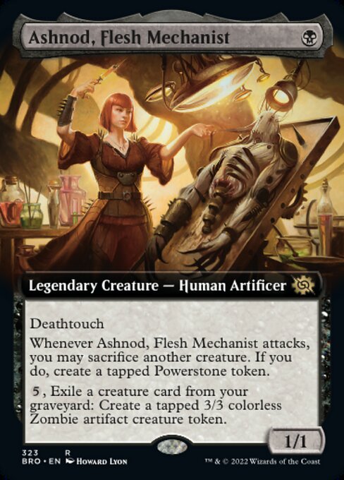 【Foil】【EN】肉体装置技師、アシュノッド/Ashnod, Flesh Mechanist [BRO] 黒R No.323