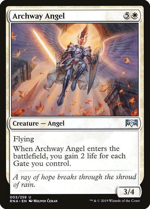【Foil】【EN】アーチ道の天使/Archway Angel [RNA] 白U No.3