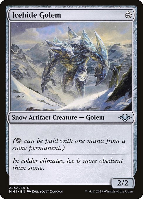 【Foil】【EN】氷皮ゴーレム/Icehide Golem [MH1] 茶U No.224