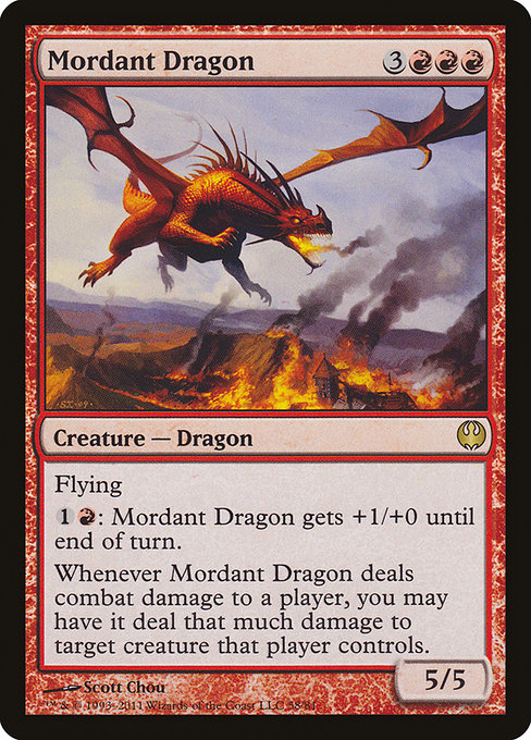 【EN】焼酸のドラゴン/Mordant Dragon [DDG] 赤R No.58