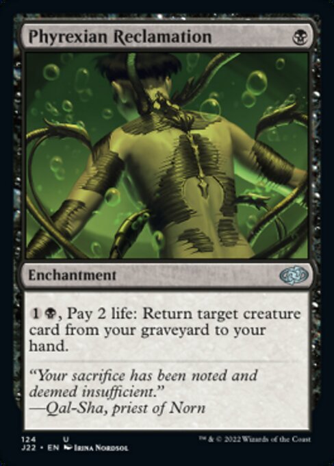 【EN】ファイレクシア流再利用/Phyrexian Reclamation [J22] 黒U No.124