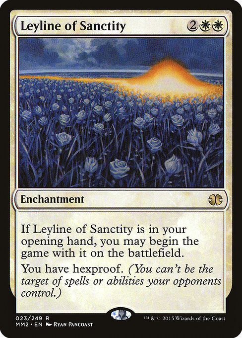 【Foil】【EN】神聖の力線/Leyline of Sanctity [MM2] 白R No.23