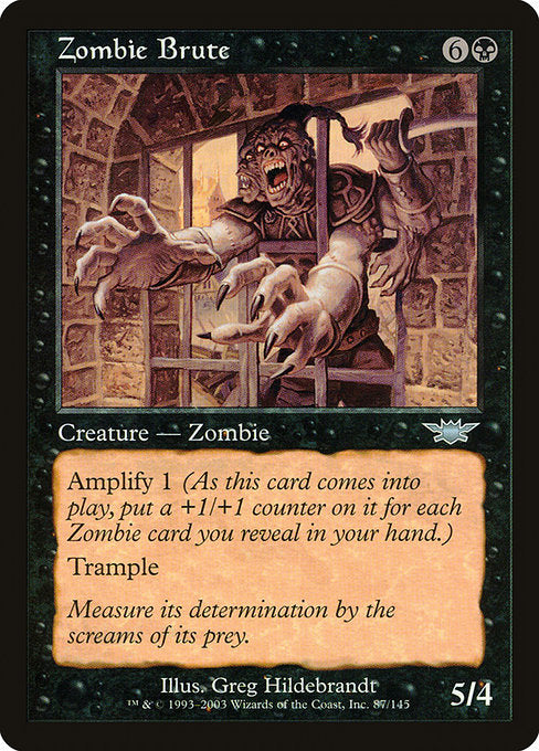【Foil】【EN】ゾンビの粗暴者/Zombie Brute [LGN] 黒U No.87