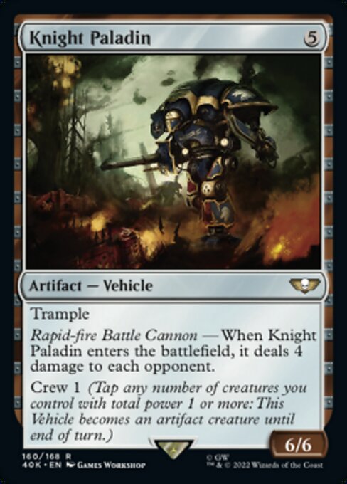 【Foil】【EN】Knight Paladin [40K] 茶R No.160★