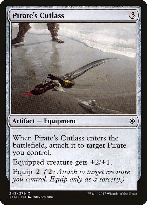 【Foil】【EN】海賊のカットラス/Pirate's Cutlass [XLN] 茶C No.242