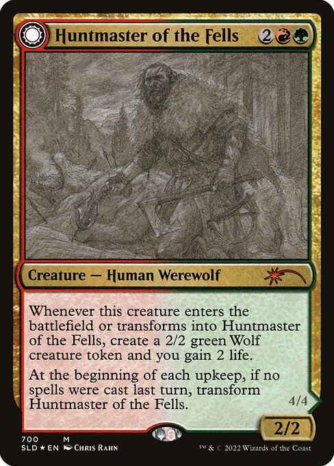 【Foil】【EN】Huntmaster of the Fells // Ravager of the Fells [SLD] 白M No.700