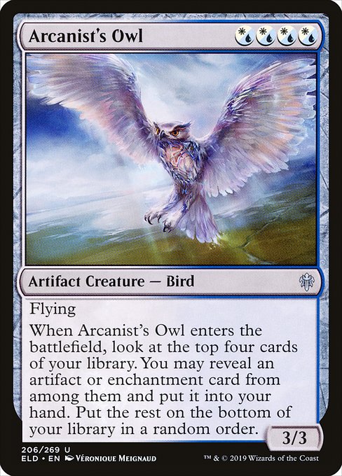 【EN】秘儀術師のフクロウ/Arcanist's Owl [ELD] 混U No.206