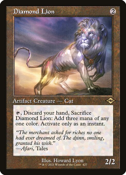 【Foil】【EN】ダイアモンドのライオン/Diamond Lion [MH2] 茶R No.427
