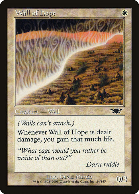 【Foil】【EN】希望の壁/Wall of Hope [LGN] 白C No.24