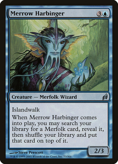 【Foil】【EN】メロウの先触れ/Merrow Harbinger [LRW] 青U No.73