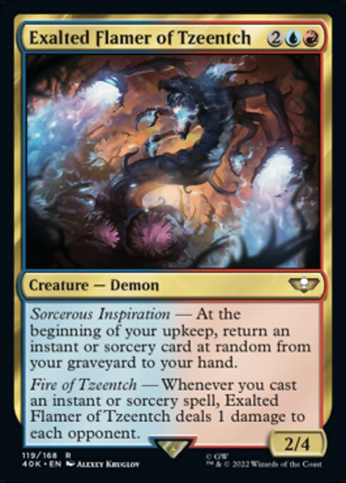 【Foil】【EN】Exalted Flamer of Tzeentch [40K] 金R No.119★
