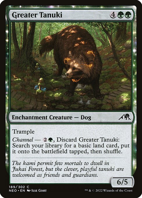 【Foil】【EN】大狸/Greater Tanuki [NEO] 緑C No.189