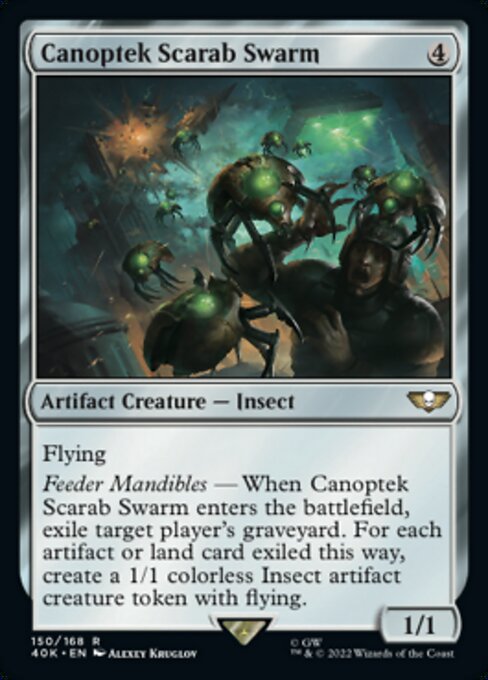 【Foil】【EN】Canoptek Scarab Swarm [40K] 茶R No.150★