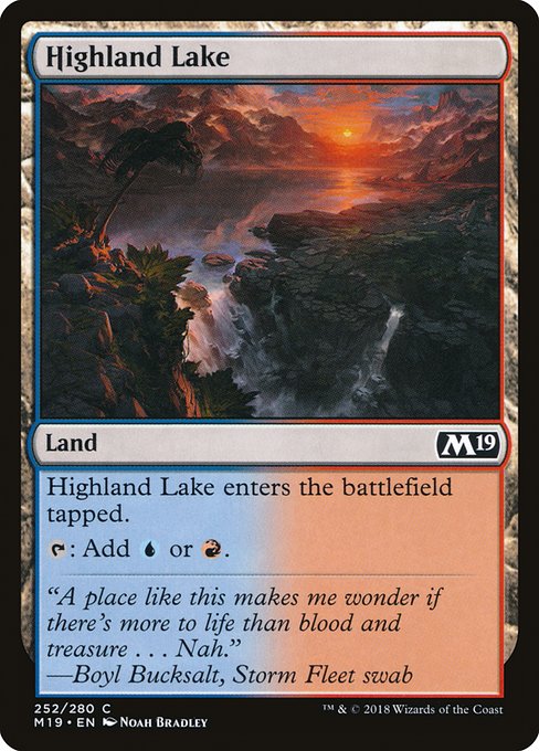 【Foil】【EN】高地の湖/Highland Lake [M19] 無C No.252