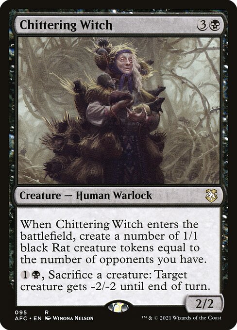 【EN】さえずる魔女/Chittering Witch [AFC] 黒R No.95