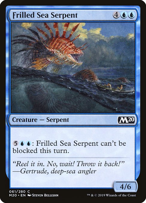 【Foil】【EN】大襞海蛇/Frilled Sea Serpent [M20] 青C No.61