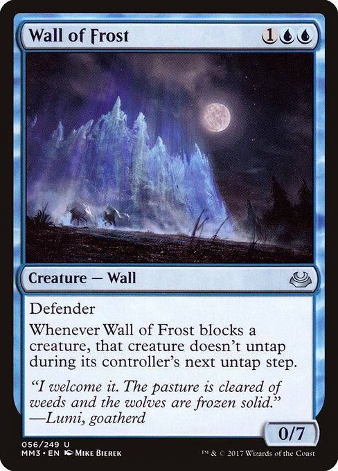 【Foil】【EN】霜の壁/Wall of Frost [MM3] 青U No.56