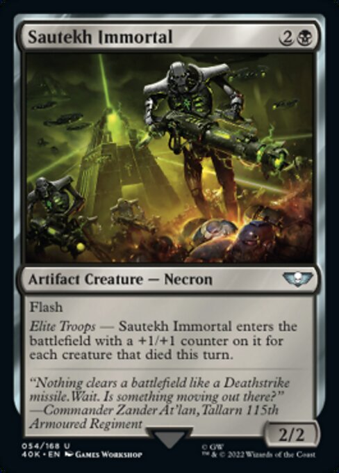 【Foil】【EN】Sautekh Immortal [40K] 茶U No.54★