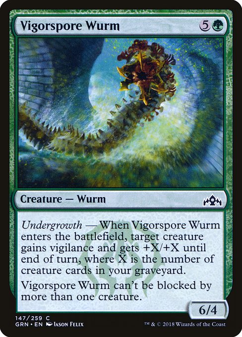 【Foil】【EN】活胞子ワーム/Vigorspore Wurm [GRN] 緑C No.147