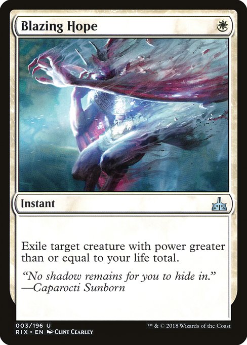【Foil】【EN】眩い希望/Blazing Hope [RIX] 白U No.3