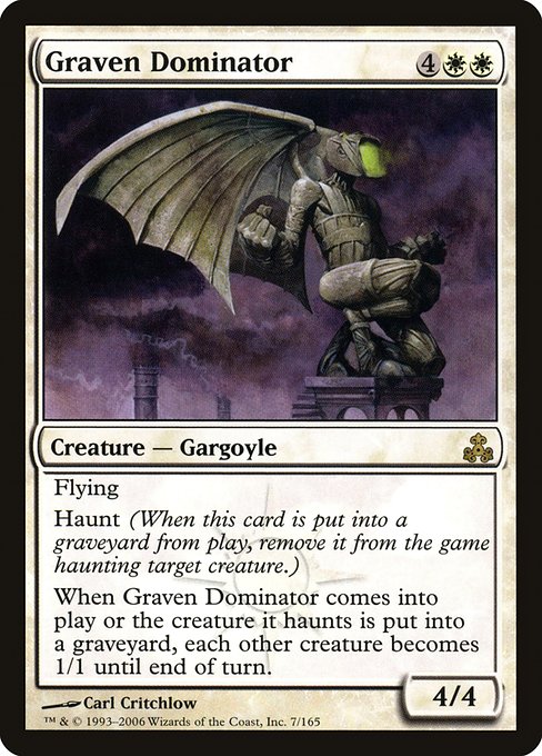 【Foil】【EN】彫像の威圧者/Graven Dominator [GPT] 白R No.7